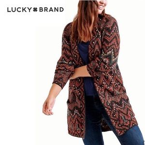 Lucky Brand open front cardigan NWT 2x